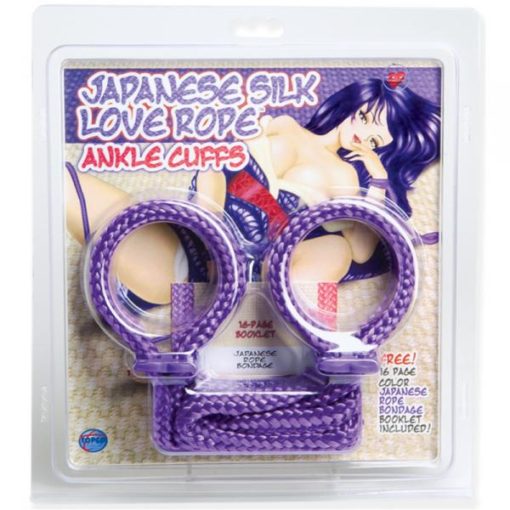 Topco Sales Japanese Silk Love Rope Ankle Cuffs Purple
