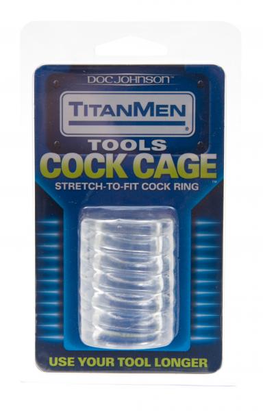 Doc Johnson Titanmen Tools Cock Cage Clear