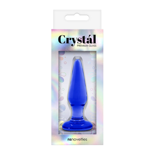 NS Novelties Crystal Tapered Plug Small Blue