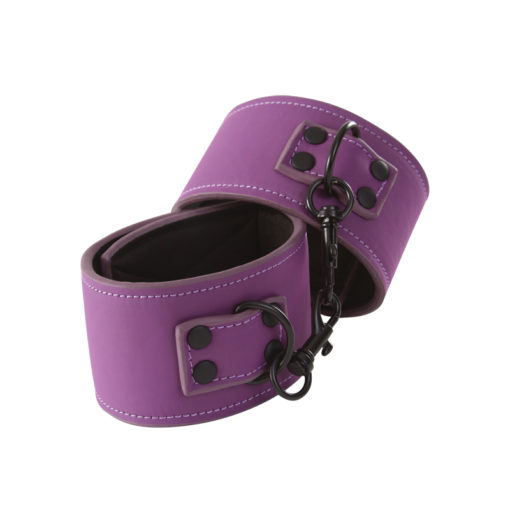 NS Novelties Lust Bondage Wrist Cuff Purple - Image 2