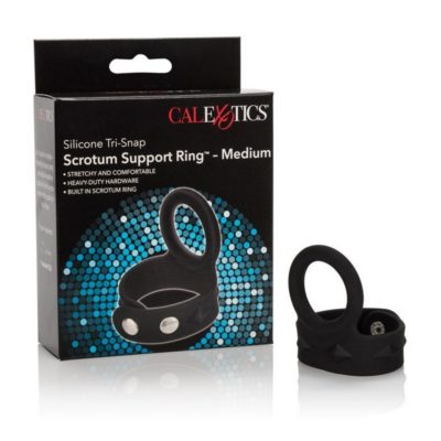 California Exotics Silicone Tri-Snap Scrotum Support Ring Medium