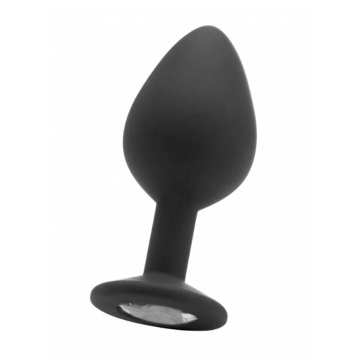 Large Diamond Butt Plug - Black - Image 2