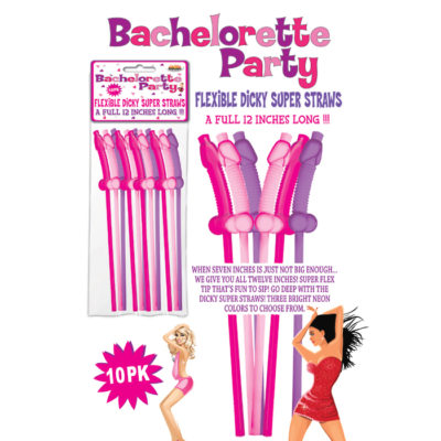 Hott Products Bachelorette Party Flexible Dicky Straws