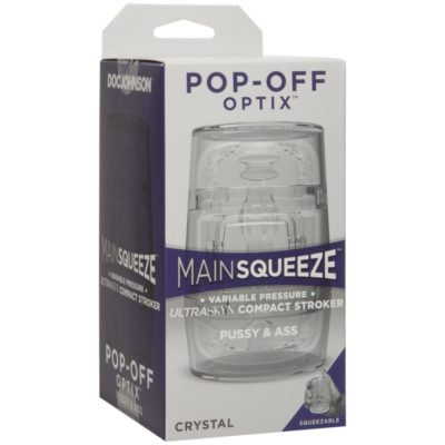 Doc Johnson Main Squeeze Pop-Off Crystal Pussy & Ass