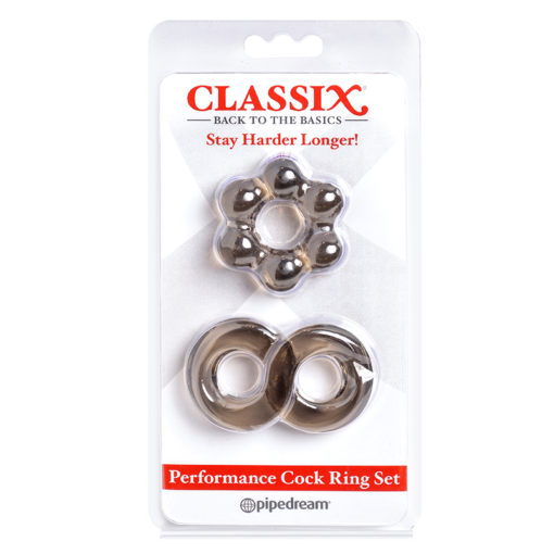 Pipedream Products Performance Cock Ring Set -  Black