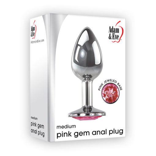 Medium Pink Gem Anal Plug - Adam & Eve - Image 2