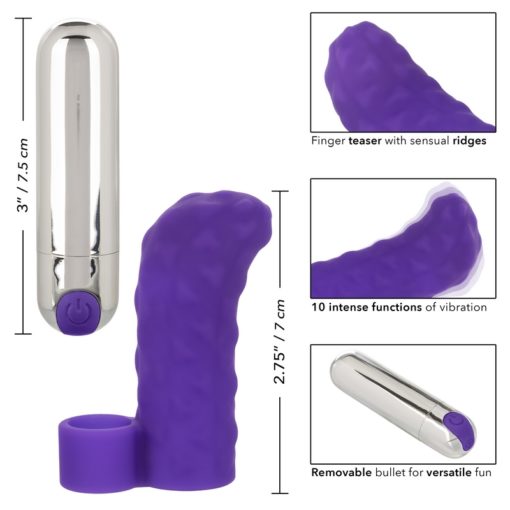 California Exotics Intimate Play Rechareable Finger Teaser  - Purple - Image 3