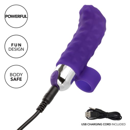 California Exotics Intimate Play Rechareable Finger Teaser  - Purple - Image 5