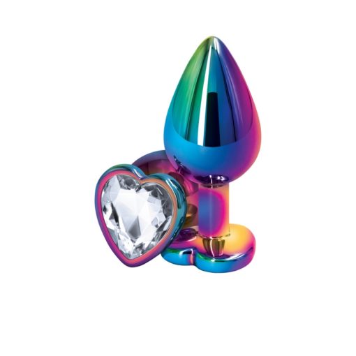 NS Novelties Rear Assets Multicolor Heart  - Medium -  Clear - Image 2