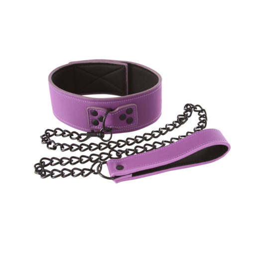 Lust Bondage Collar -  Purple - Image 2
