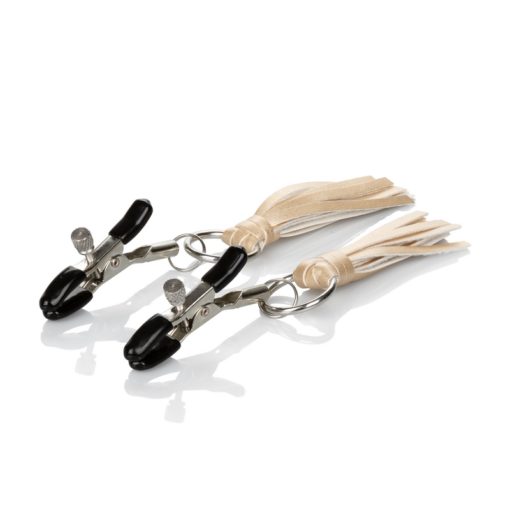 California Exotics Playful Tassels Nipple Clamps Gold - Image 2