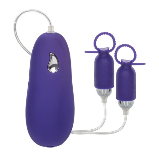 Nipple Play ™ Silicone Vibrating Nipple Pleasurizers Purple - Image 2