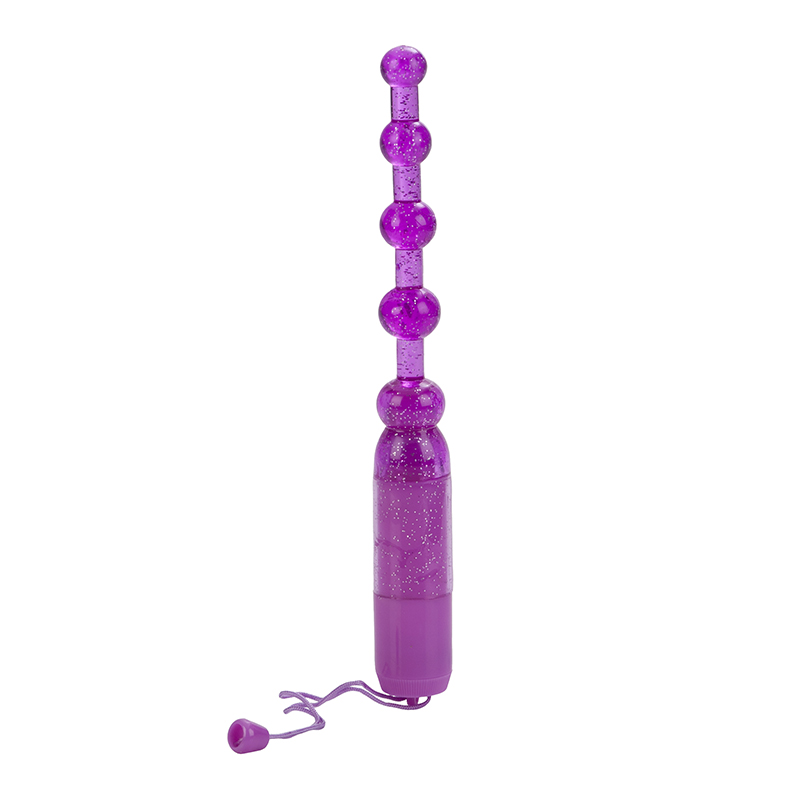 Waterproof Vibrating Pleasure Beads - Purple - Image 2