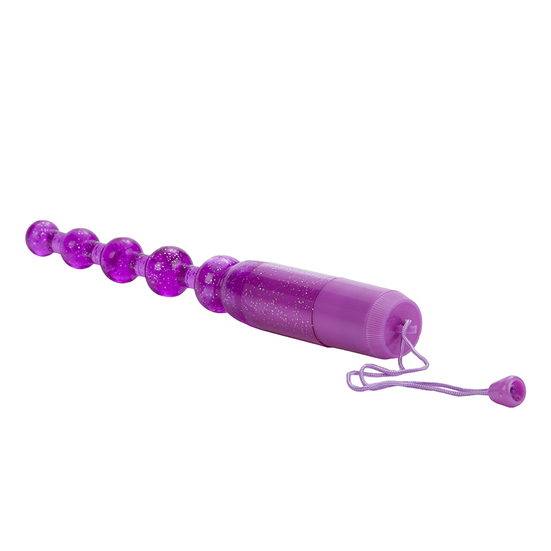 Waterproof Vibrating Pleasure Beads - Purple - Image 3