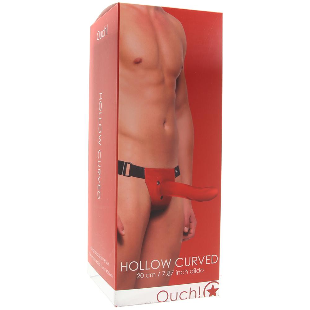 Ouch! Hollow Curved Strap-On - Red